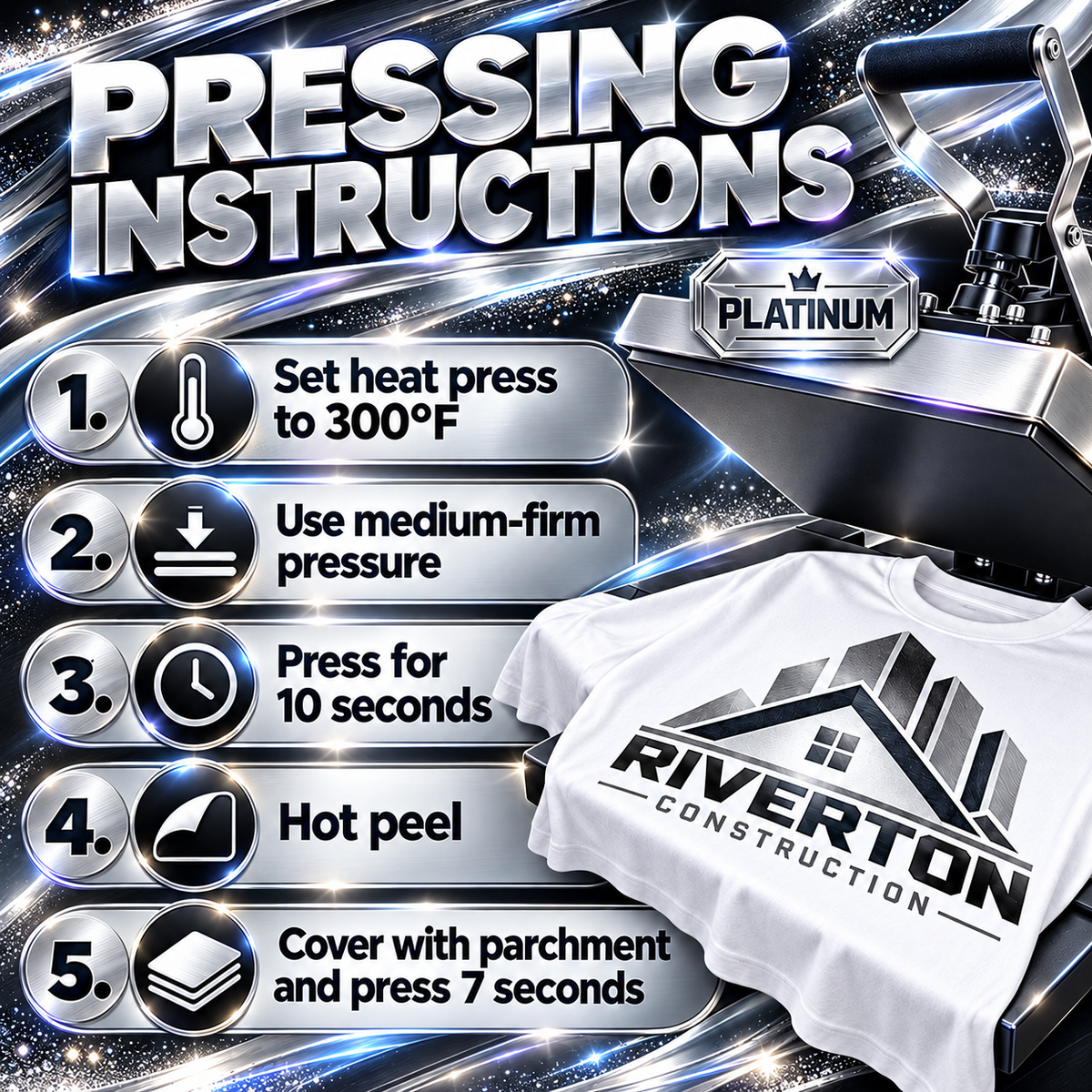 PLATINUM Tier Apparel Gang Sheet - PRINT ONLY