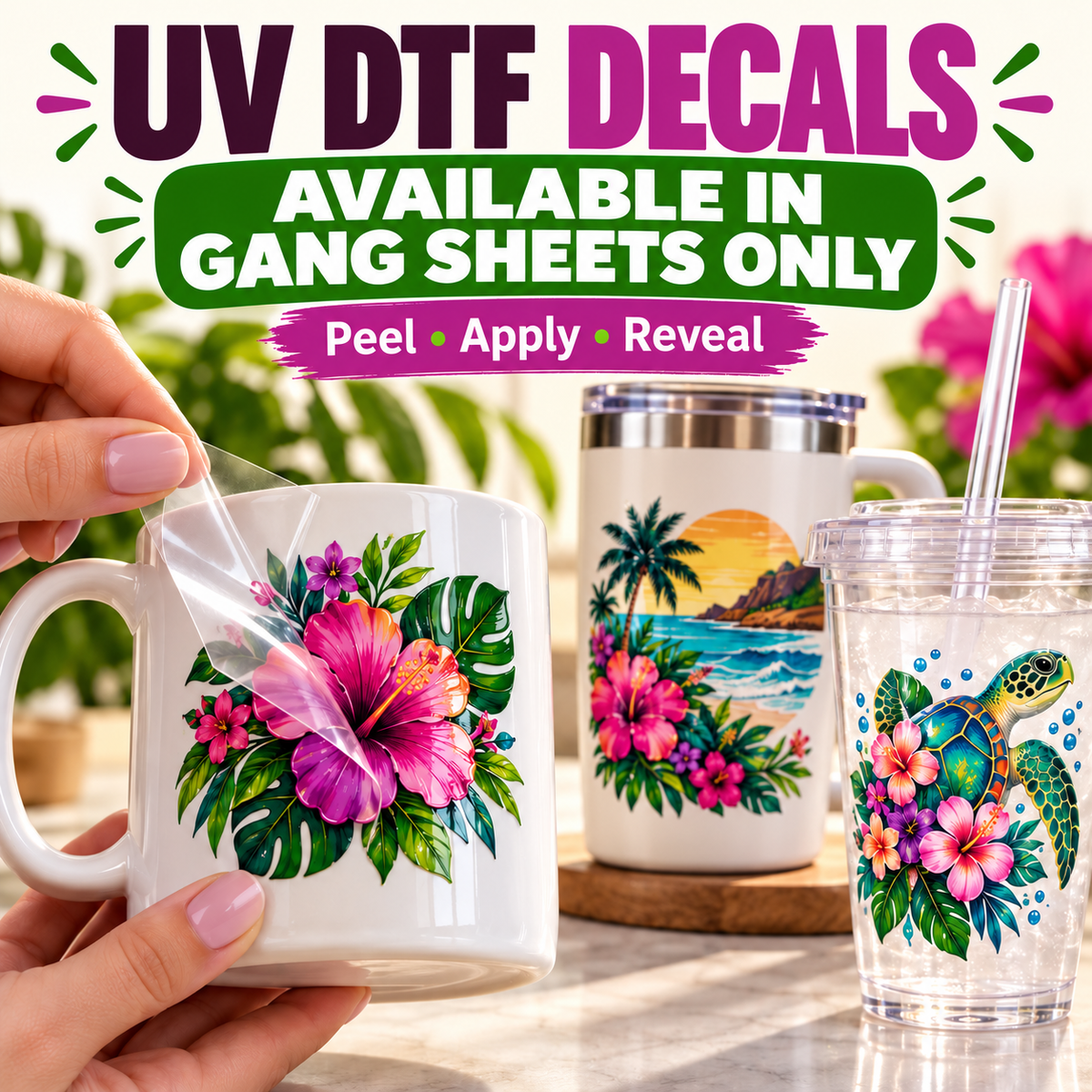 UV DTF Decal Gang Sheets