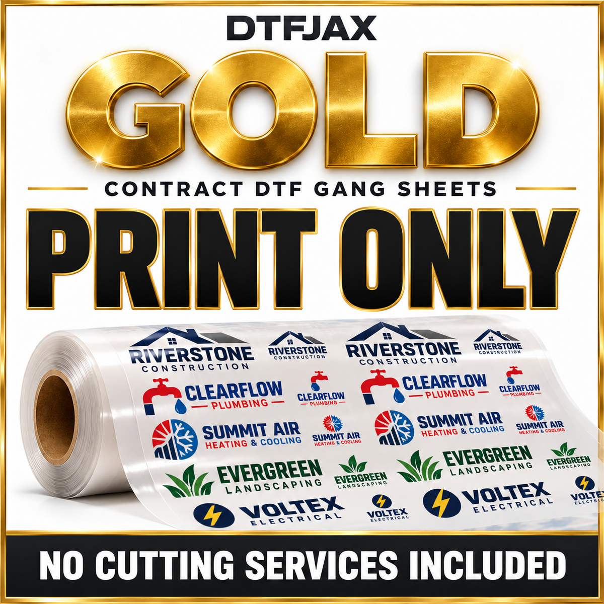 GOLD Tier Apparel Gang Sheet - PRINT ONLY