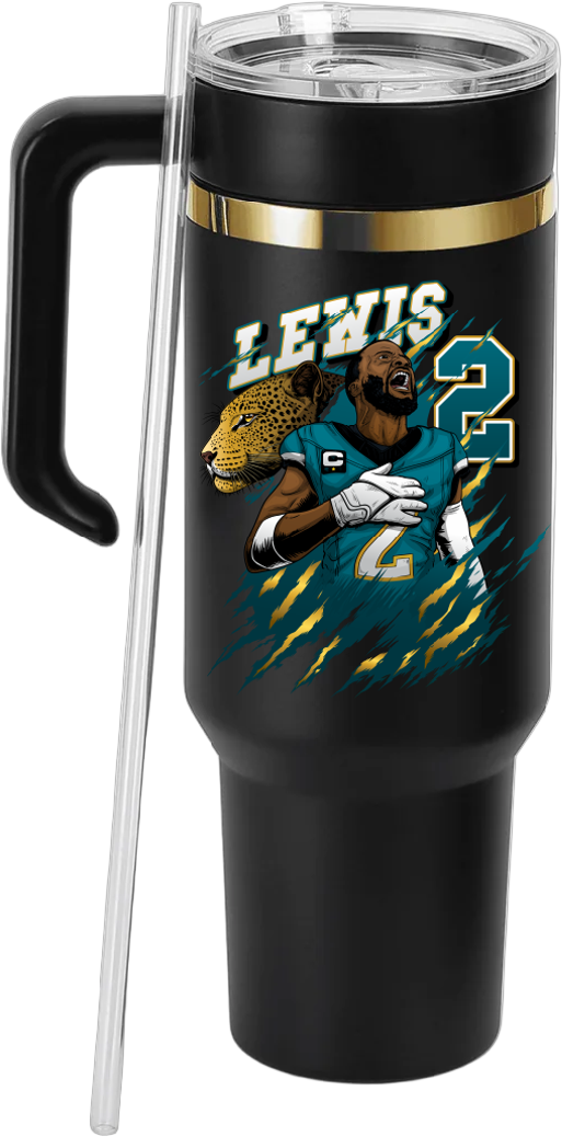 Jourdan Lewis' 40oz Electroplated Tumbler with Handle - Jag