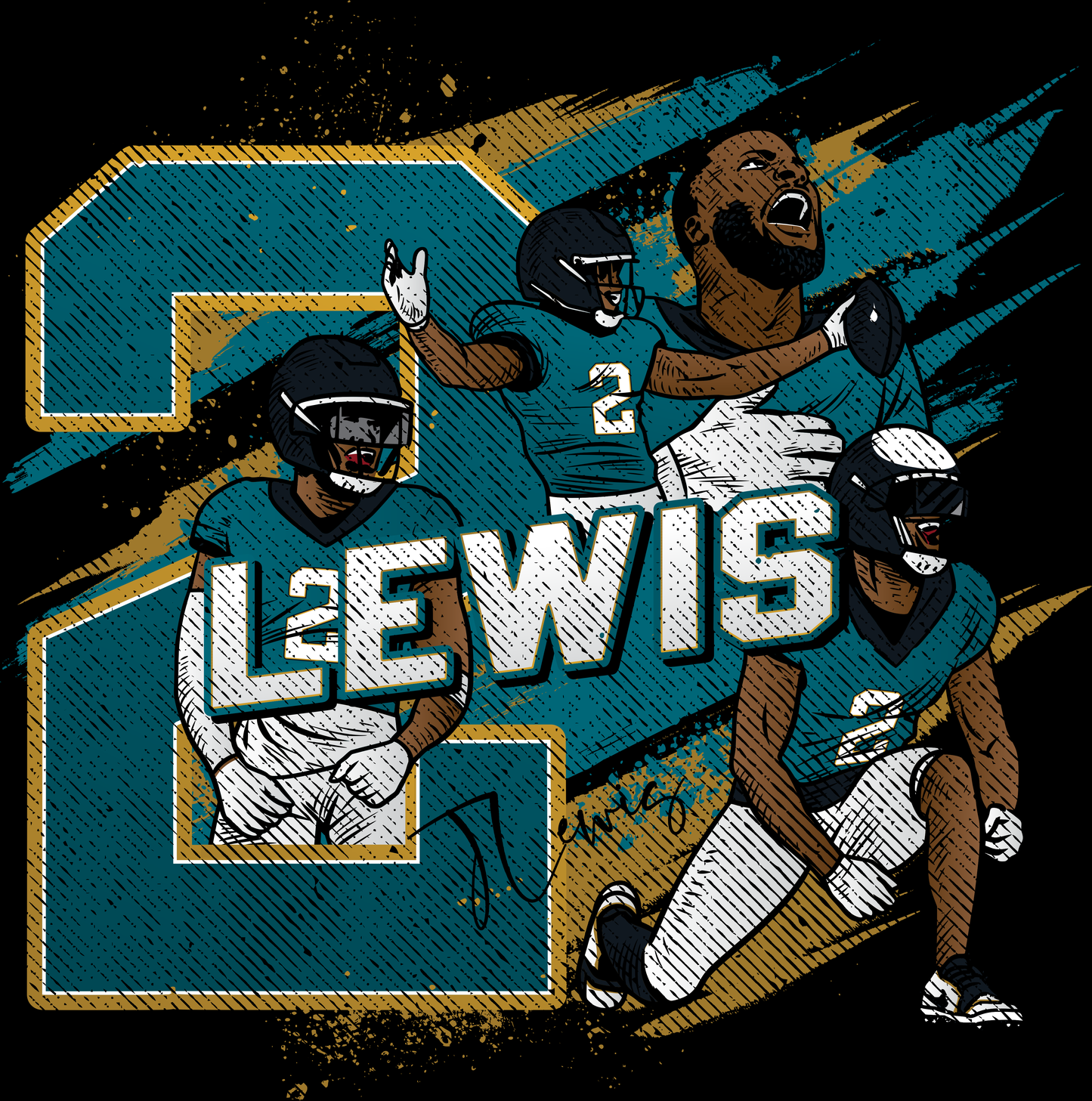 Jourdan Lewis' Youth Pre-Season Apparel Collage