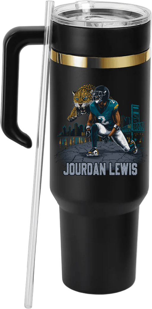 Jourdan Lewis' 40oz Electroplated Tumbler with Handle - Jax
